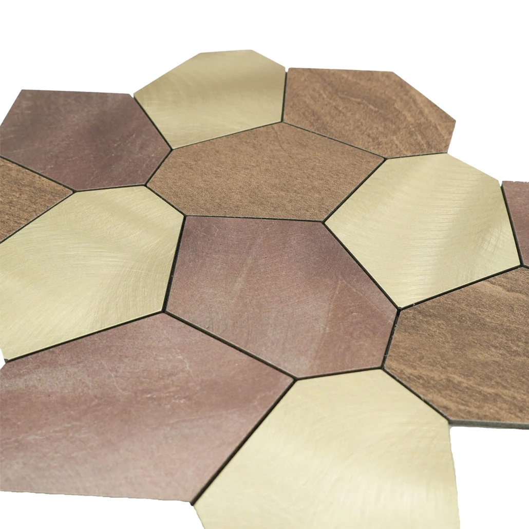 Peel and Stick Backsplash | Polygon Gold | 11.81×10.31" - Image 8