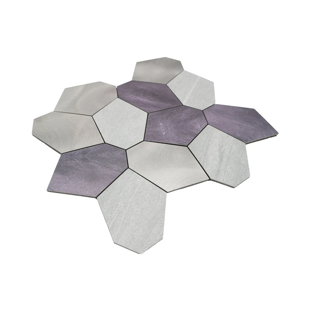 Peel and Stick Backsplash | Polygon Gray | 11.81×10.31" - Image 6