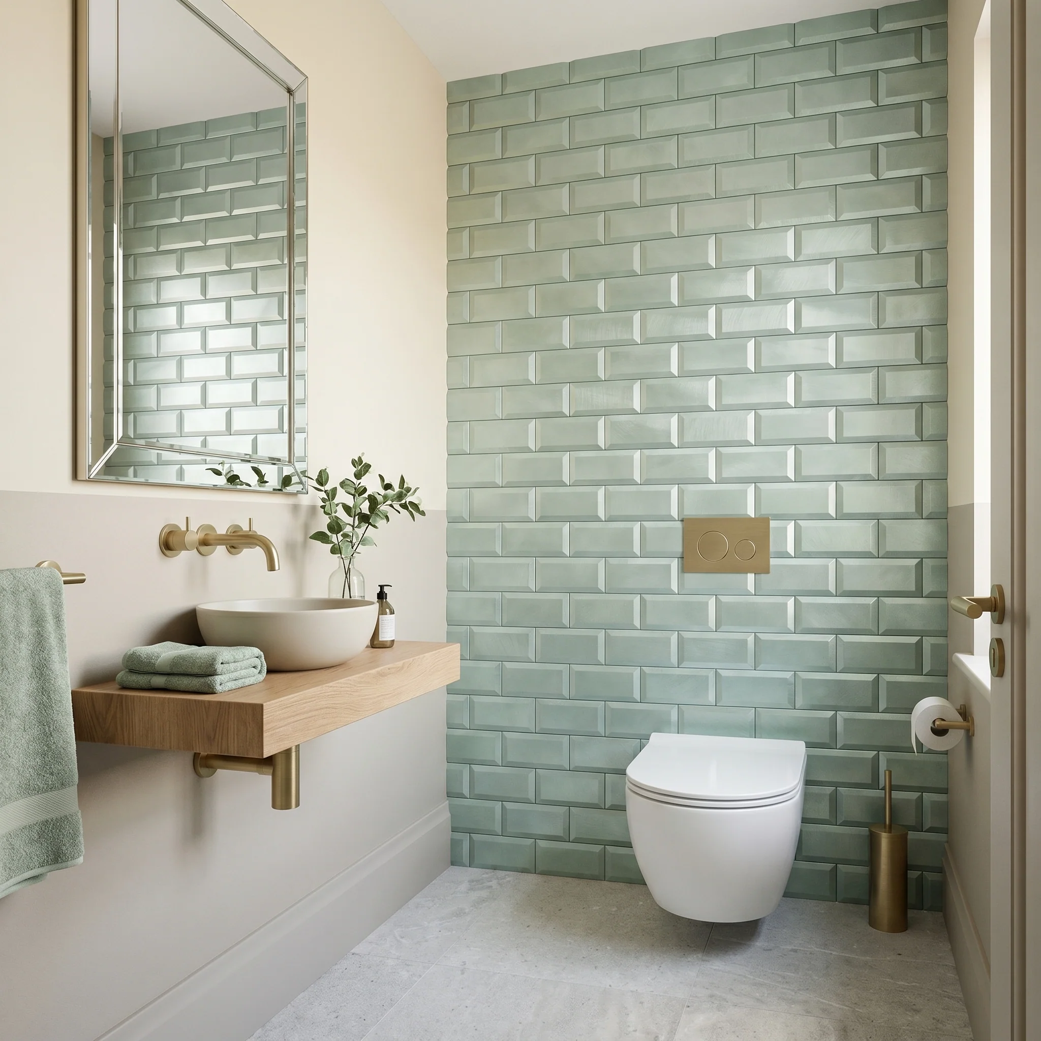 Peel and Stick Backsplash | Subway 3D Pastel Green | 12.01×12.01" - Image 7