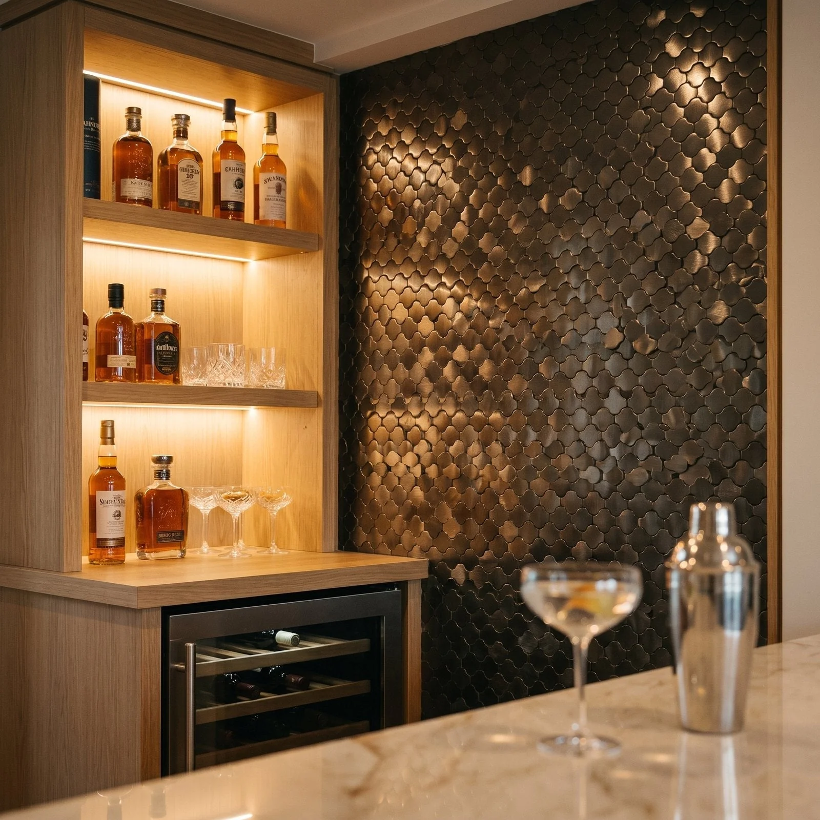 Peel and Stick Backsplash | Trefoil 3D Anthracite | 12.01×11.65" - Image 7
