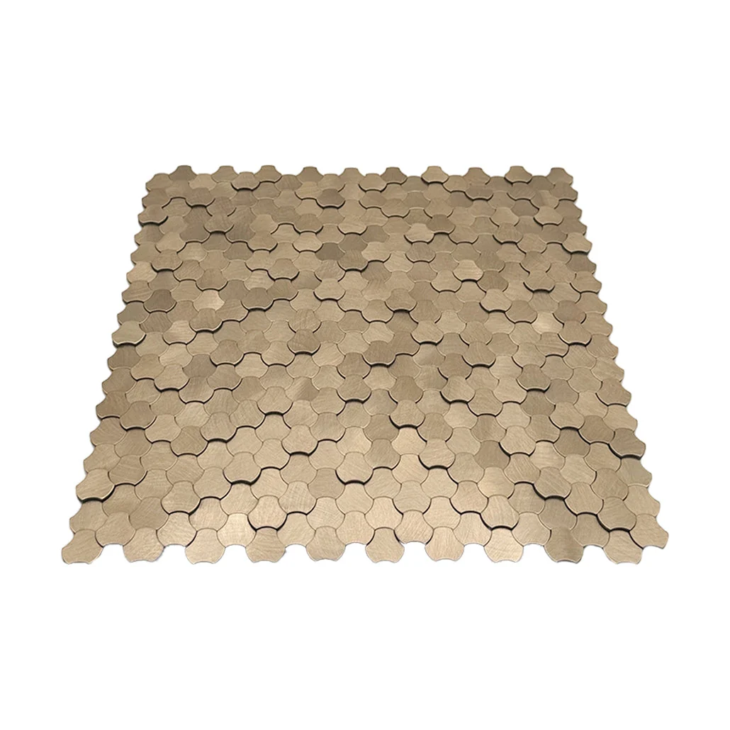 Peel and Stick Backsplash | Trefoil 3D Champagne | 12.01×11.65" - Image 4