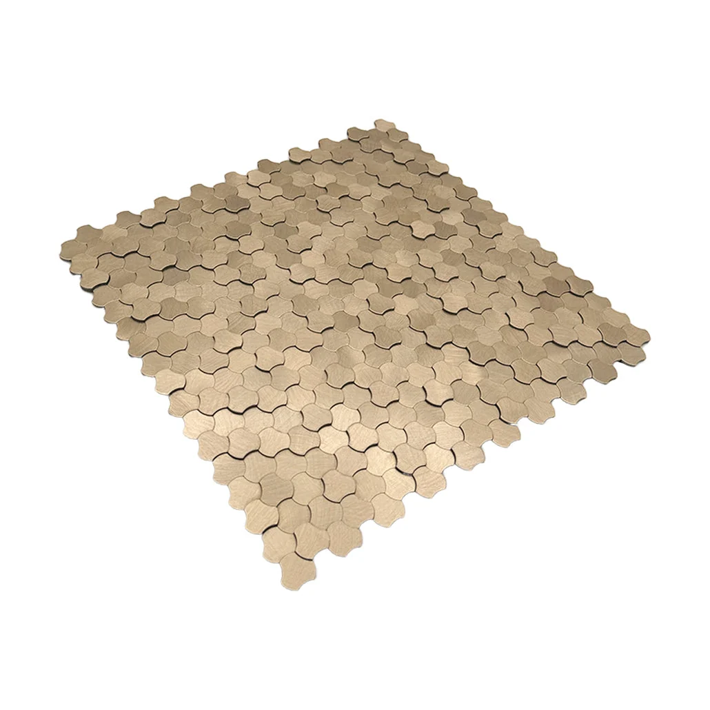 Peel and Stick Backsplash | Trefoil 3D Champagne | 12.01×11.65" - Image 6