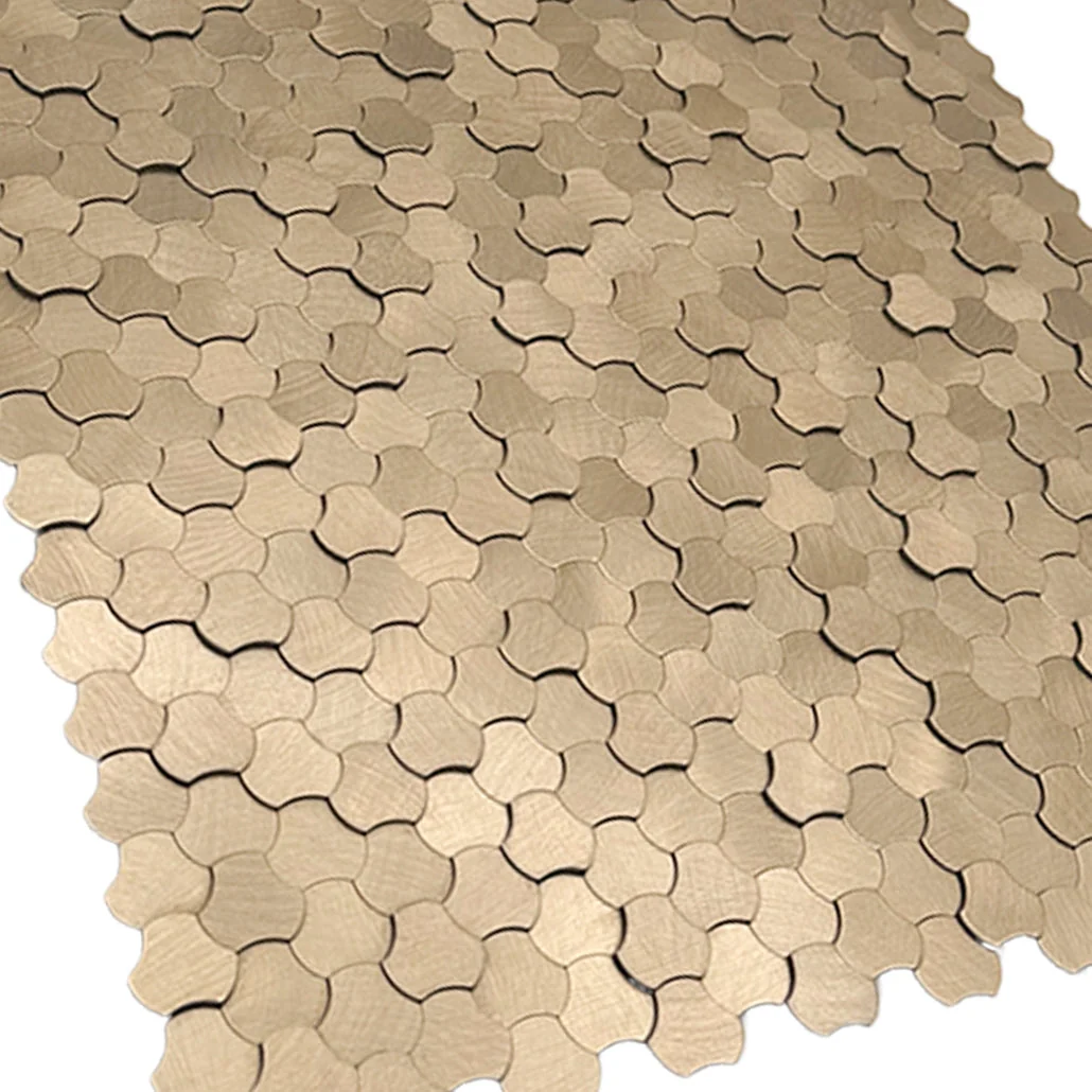 Peel and Stick Backsplash | Trefoil 3D Champagne | 12.01×11.65" - Image 8