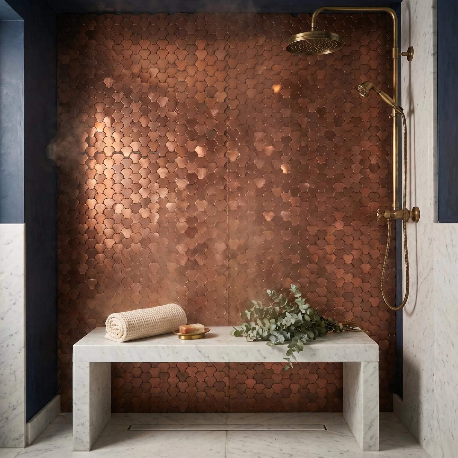 Peel and Stick Backsplash | Trefoil 3D Bronze | 12.01×11.65" - Image 3