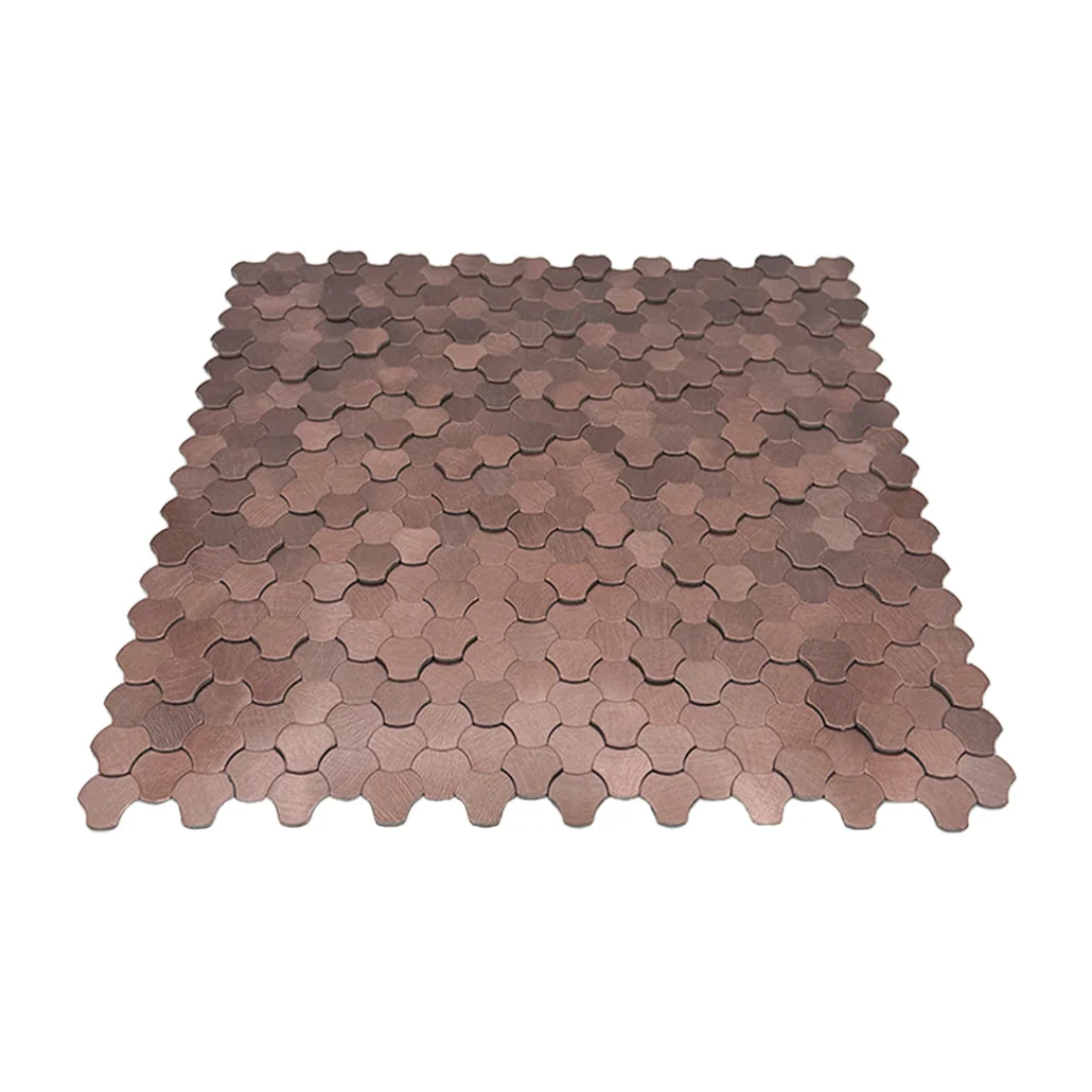 Peel and Stick Backsplash | Trefoil 3D Bronze | 12.01×11.65" - Image 4