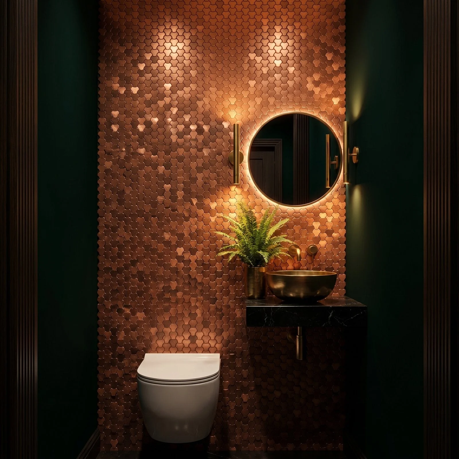 Peel and Stick Backsplash | Trefoil 3D Bronze | 12.01×11.65" - Image 5