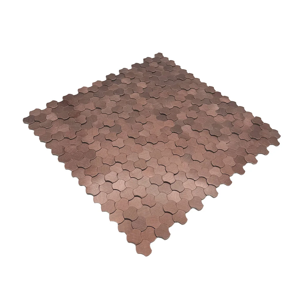 Peel and Stick Backsplash | Trefoil 3D Bronze | 12.01×11.65" - Image 6