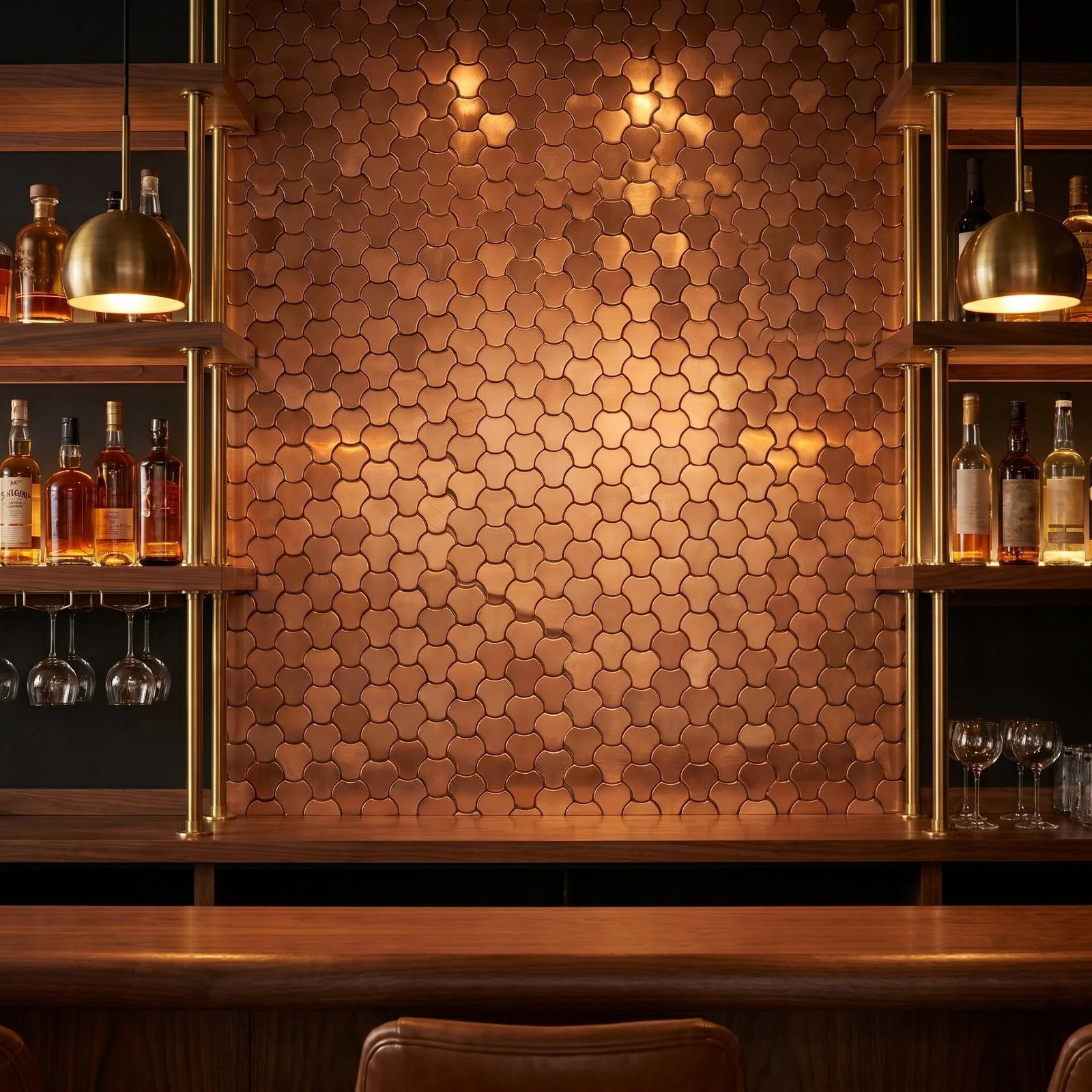 Peel and Stick Backsplash | Trefoil 3D Bronze | 12.01×11.65" - Image 7