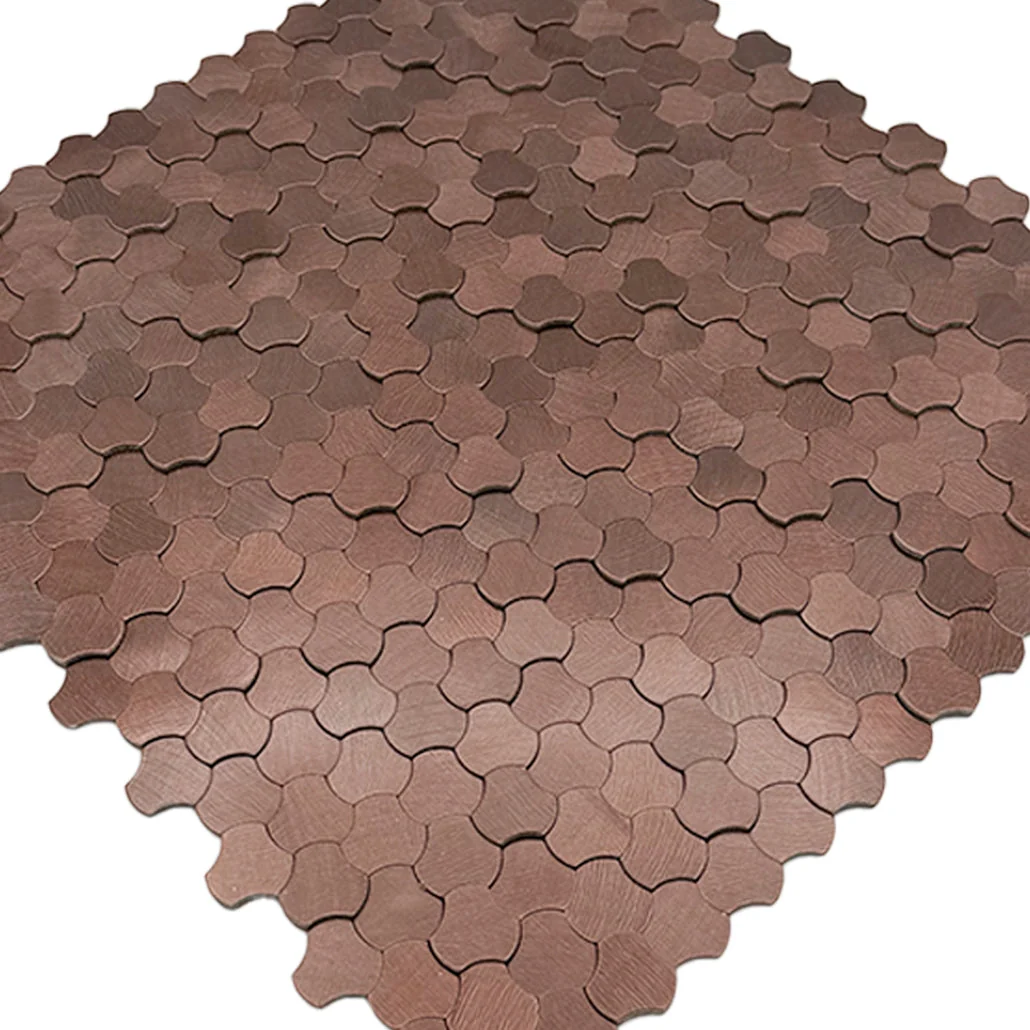 Peel and Stick Backsplash | Trefoil 3D Bronze | 12.01×11.65" - Image 8