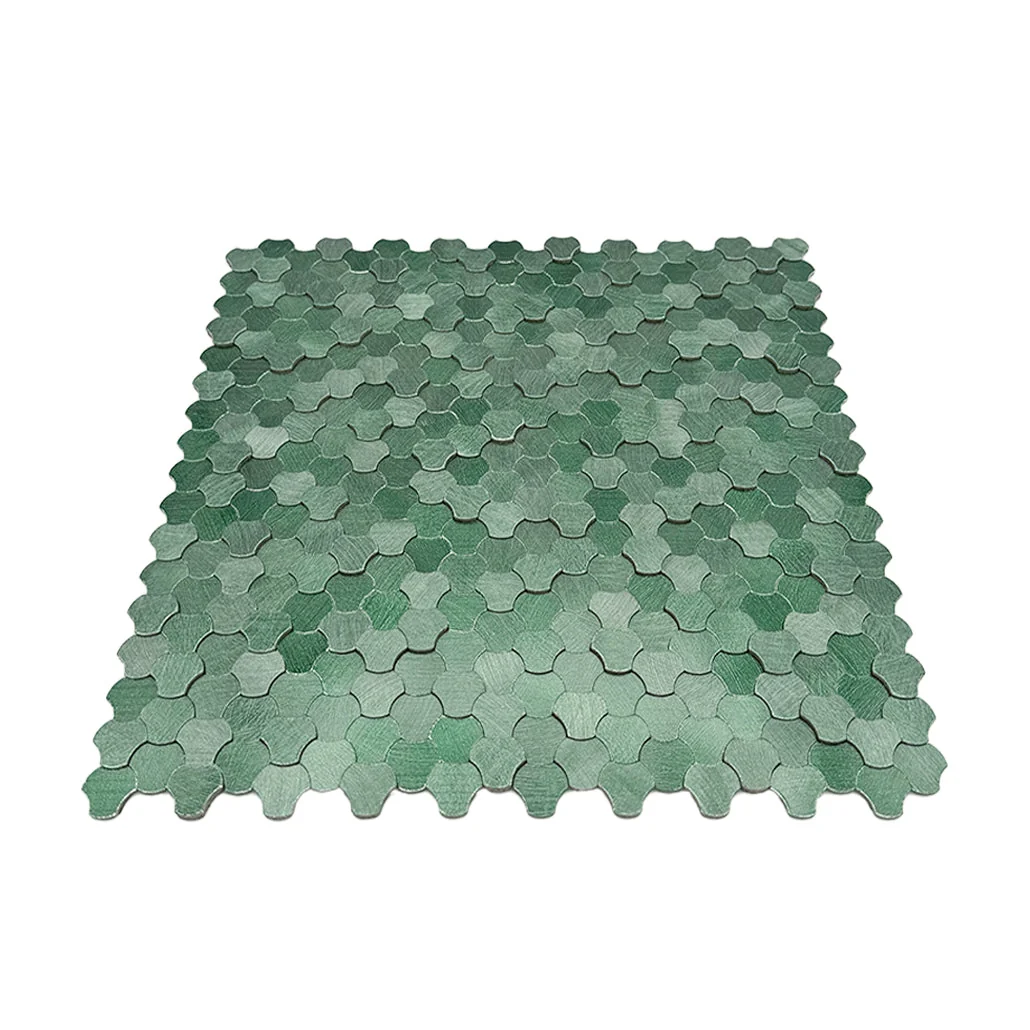 Peel and Stick Backsplash | Trefoil 3D Dark Green | 12.01×11.65" - Image 4