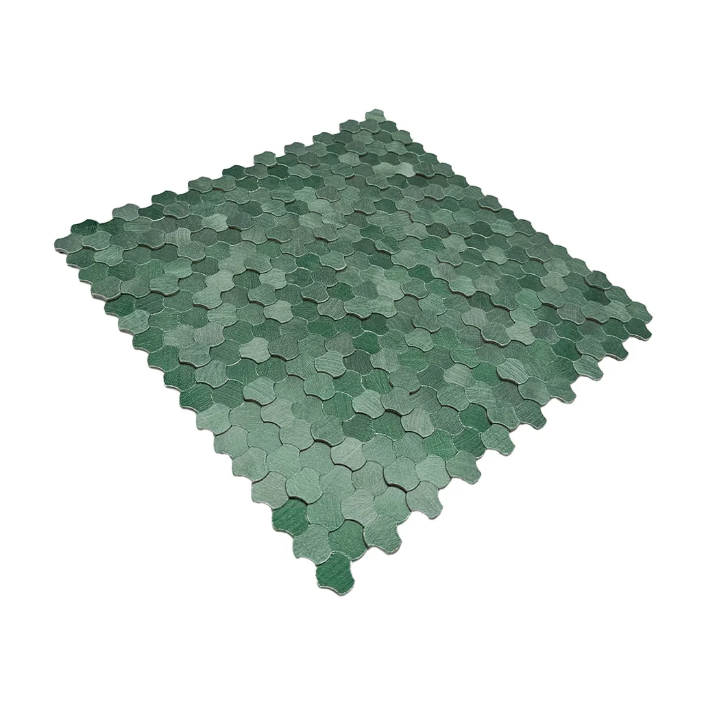 Peel and Stick Backsplash | Trefoil 3D Dark Green | 12.01×11.65" - Image 6