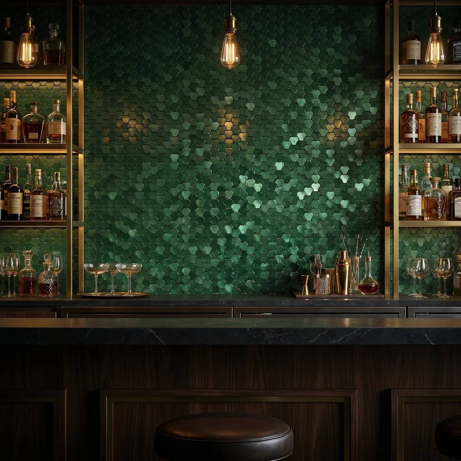 Peel and Stick Backsplash | Trefoil 3D Dark Green | 12.01×11.65" - Image 7