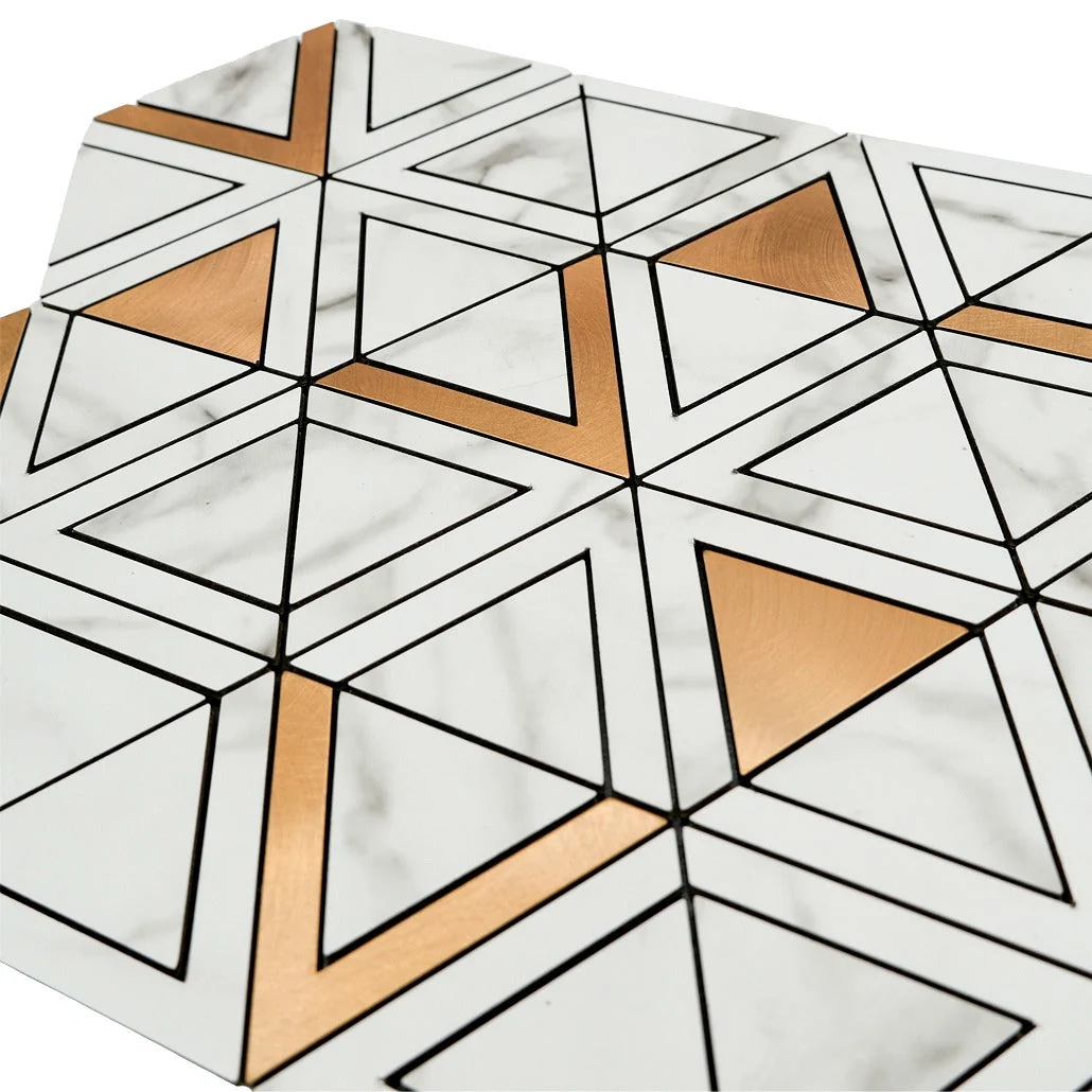 Peel and Stick Backsplash | Triangle Gold | 11.3×13.03" - Image 8