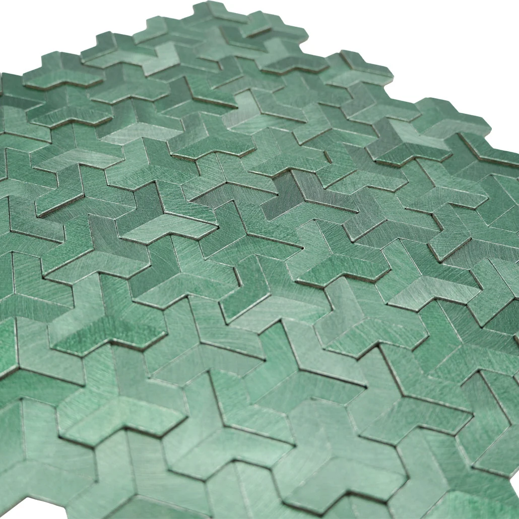 Peel and Stick Backsplash | Trifold 3D Dark Green | 11.02×11.93" - Image 8