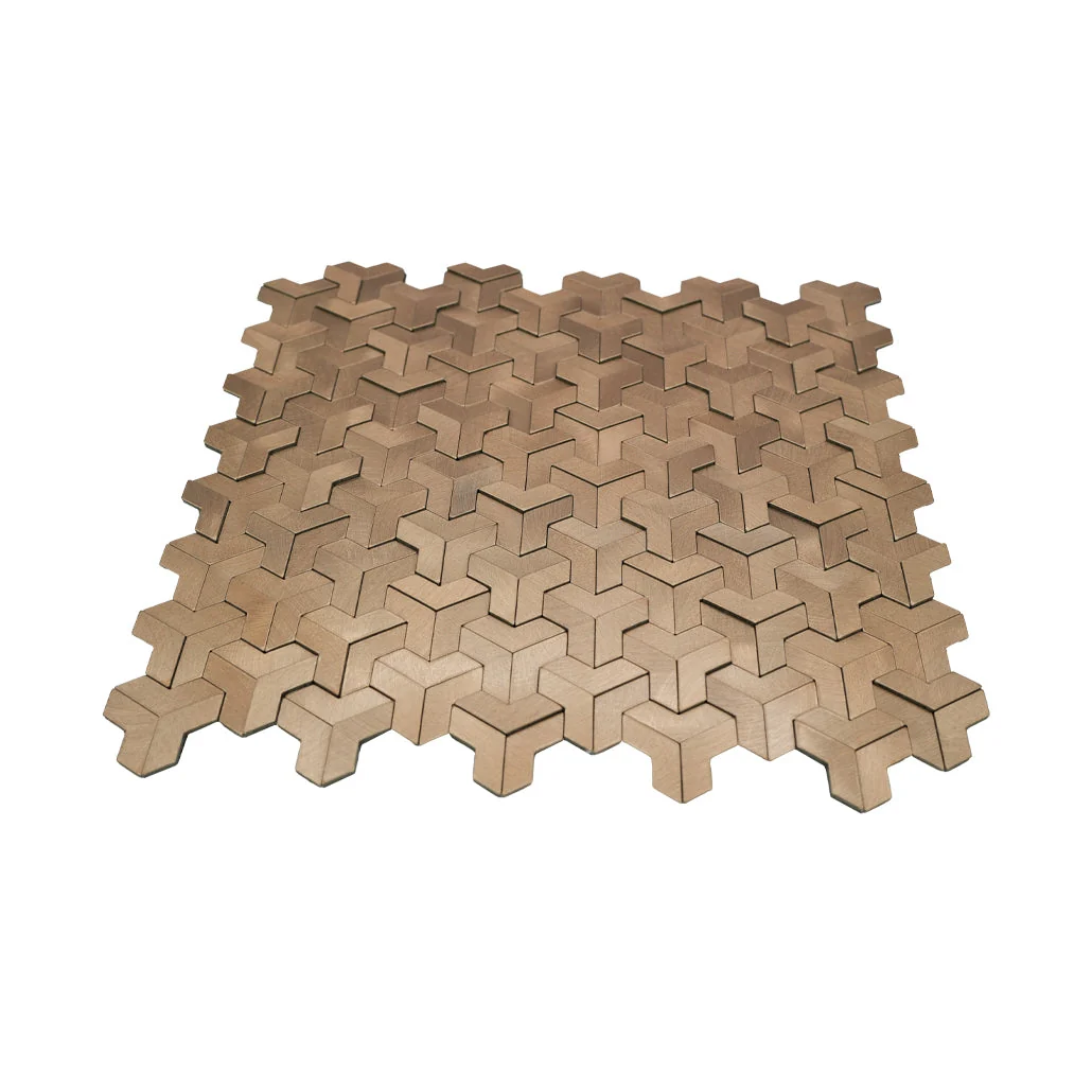 Peel and Stick Backsplash | Trifold 3D Natural | 11.02×11.93" - Image 4